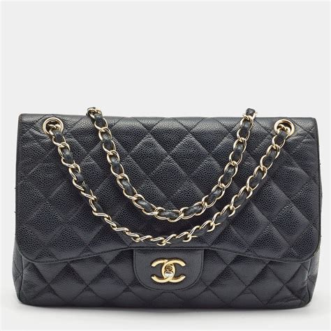 chanel black 2021 classic jumbo double flap bag|Chanel classic flap bag price.